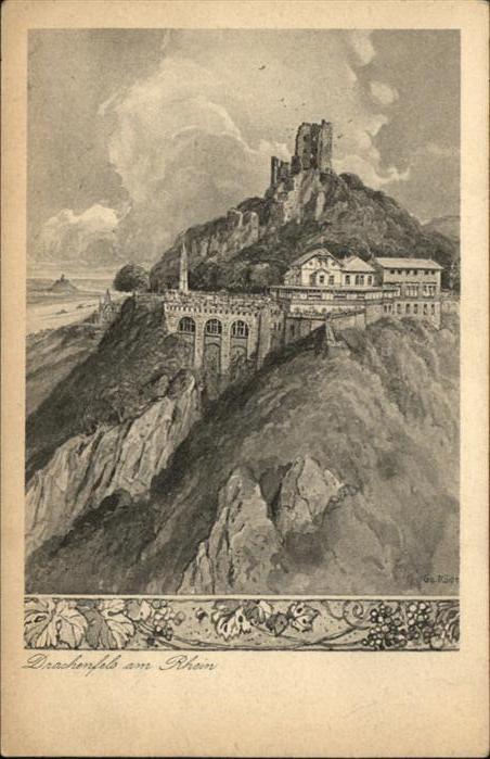 Drachenfels Künstler G. Röde *