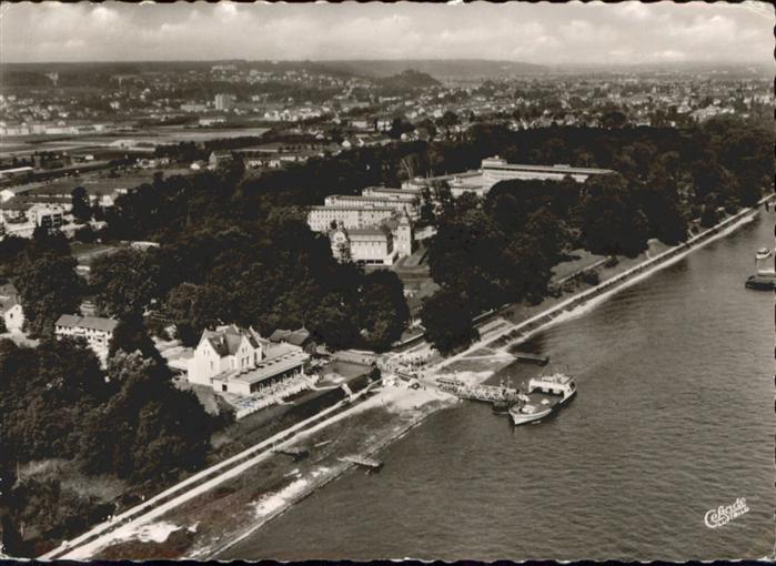 Bad Godesberg Fliegeraufnahme Dickmanns Rheinterrasse