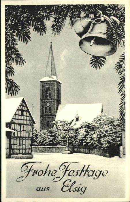 Elsig Kirche Glocke Frohe Festtage