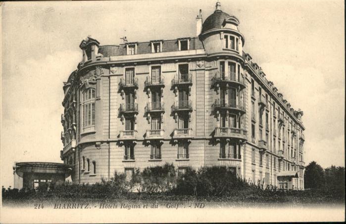 Biarritz Pyrenees Atlantiques Biarritz Hotel Regina Golf
