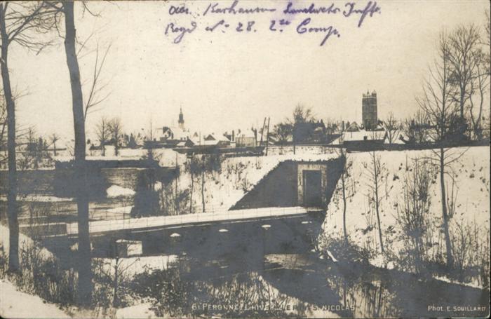 Peronne 80 Somme Peronne Brücke