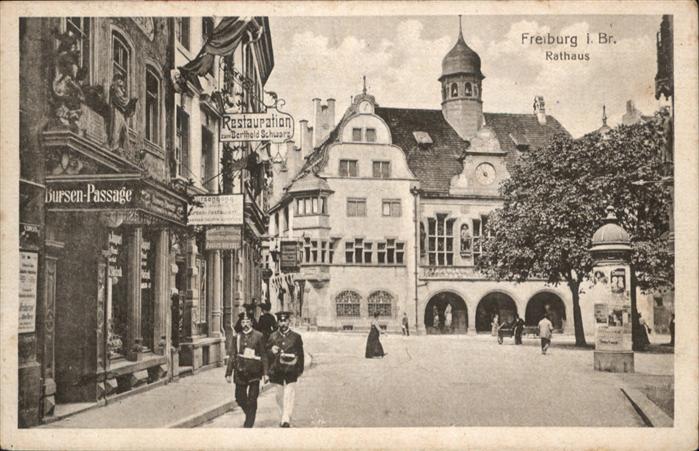 Freiburg Breisgau Rathaus Restauration zum Berthold Schwa