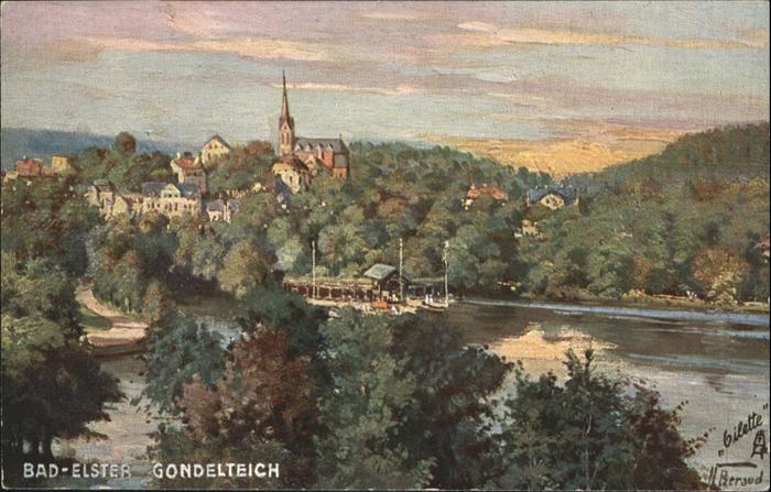 Bad Elster Gondelteich Künstler N. Beraud