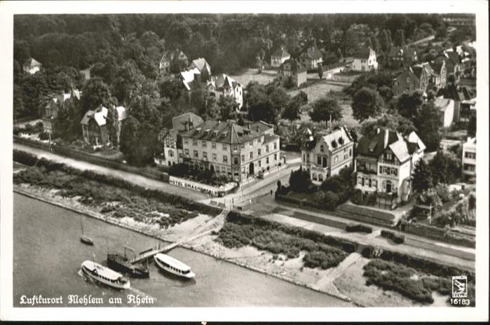 Mehlem Bonn Mehlem Fliegeraufnahme Schiff