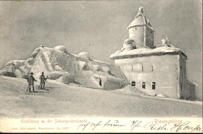 Schneegrubenbaude Eisbildung Riesengebirge