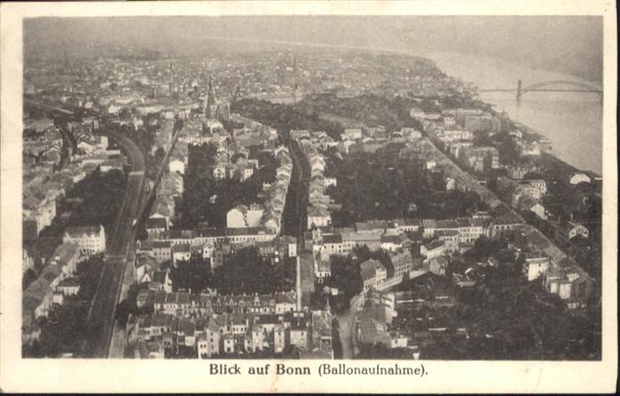 Bonn Rhein Ballonaufnahme Brücke