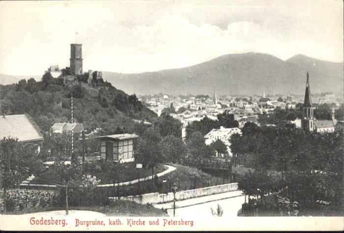 Bad Godesberg Burgruine Kirche Petersberg