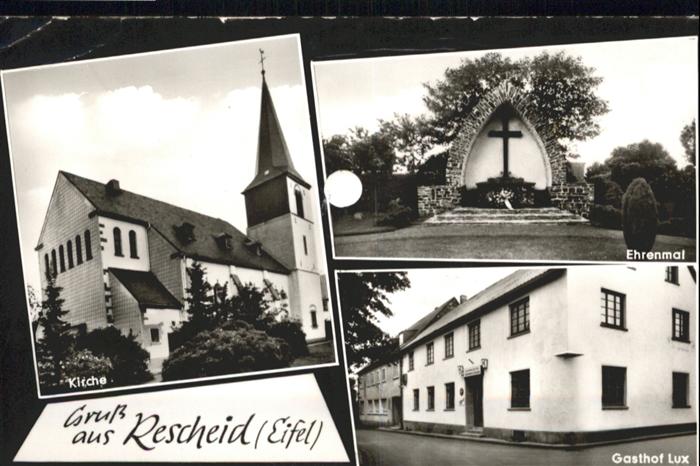 Rescheid Ehrenmal Gasthof Lux Kirche
