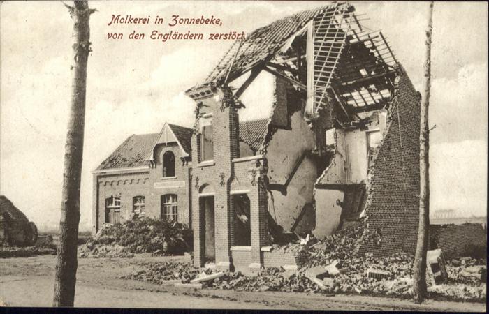 Zonnebeke West-Vlaanderen Molkerei
von Englaendern zerstoert