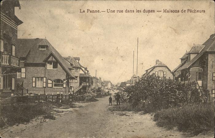 La Panne Veurne Rue dans les dunes
