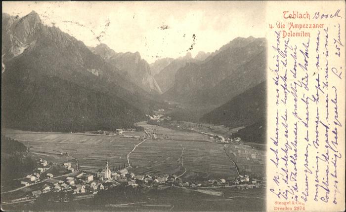 Toblach Suedtirol Ampezzaner Dolomiten