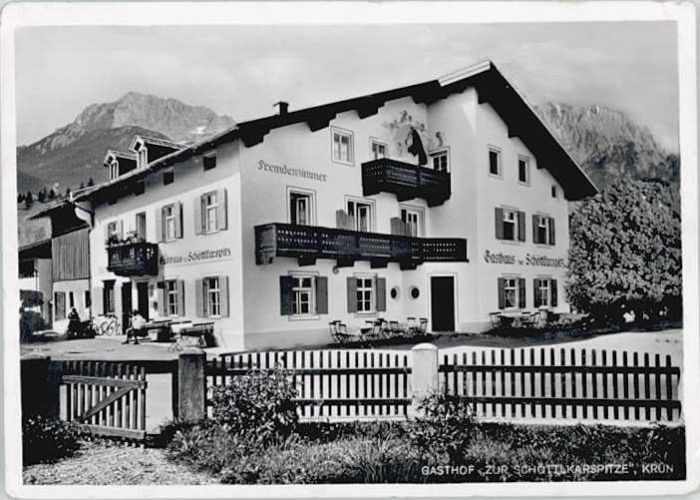 Kruen Gasthof Zur Schottelkarspitze Feldpost  x 1942