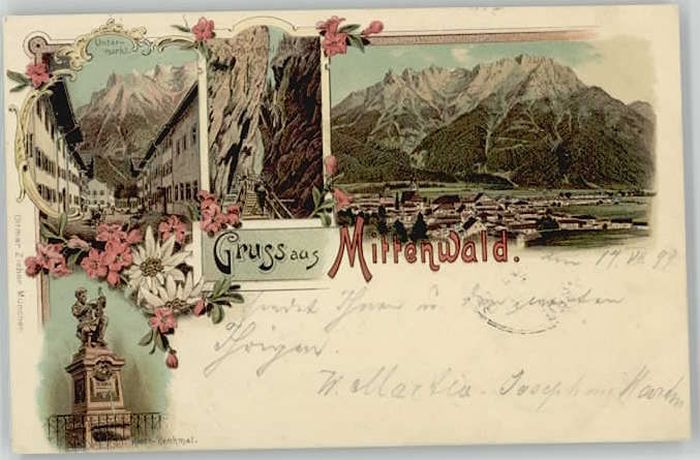Mittenwald Bayern Mittenwald x 1899