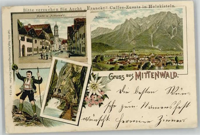 Mittenwald Bayern Mittenwald x 1900