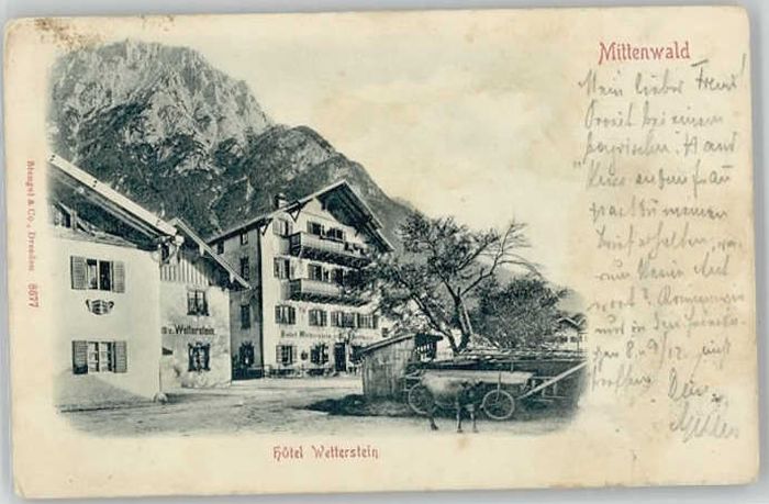 Mittenwald Bayern Mittenwald Hotel Wetterstein x 1900