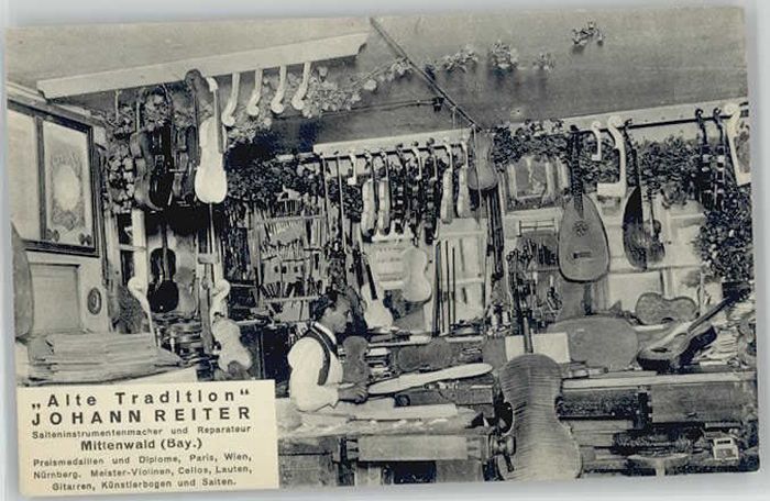 Mittenwald Bayern Mittenwald Johann Reiter ungelaufen ca.