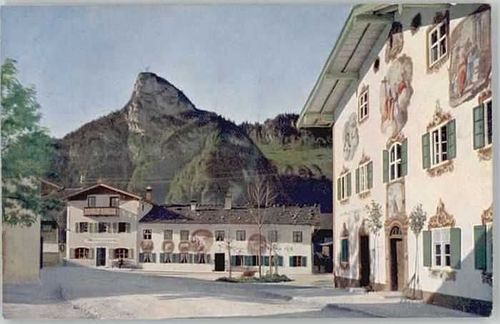 OBERAMMERGAU Bayern Hauptstrasse ungelaufen ca. 1920