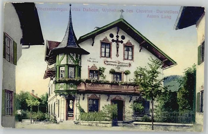 OBERAMMERGAU Bayern Villa Daheim ungelaufen ca. 1920