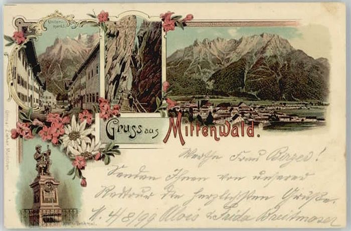 Mittenwald Bayern Mittenwald x 1899