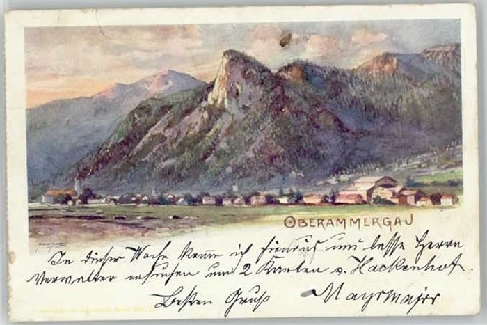 Oberammergau Künstlerkarte x 1900