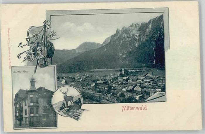 Mittenwald Bayern Mittenwald ungelaufen ca. 1900