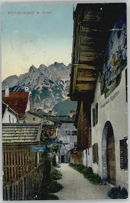 Mittenwald Bayern Mittenwald  ungelaufen ca. 1920