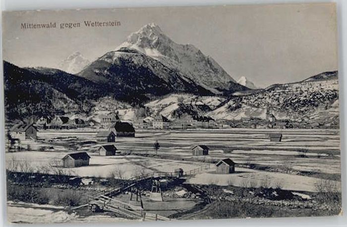 Mittenwald Bayern Mittenwald Wetterstein ungelaufen ca. 1