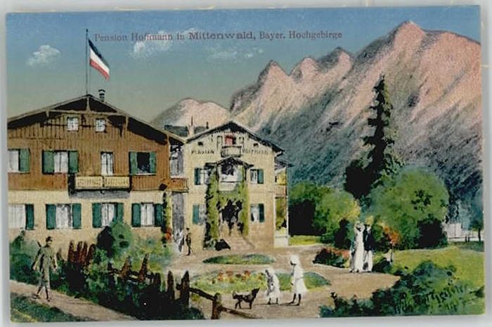 Mittenwald Bayern Mittenwald Pension Hoffmann ungelaufen
