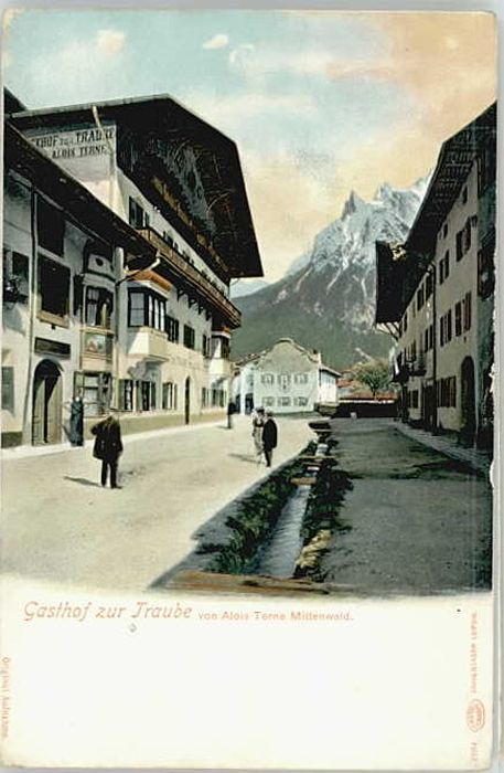 Mittenwald Bayern Mittenwald Gasthof Traube ungelaufen ca