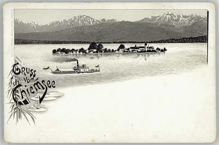 Chiemsee Bayern  ungelaufen ca. 1900