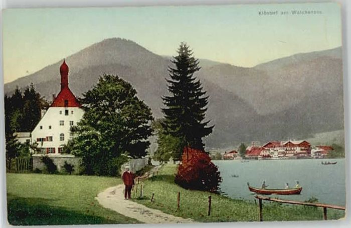 Walchensee Oberbayern Klösterl ungelaufen ca. 1910