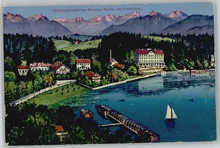Murnau Staffelsee Künstlerkarte Ruep ungelaufen ca. 1910