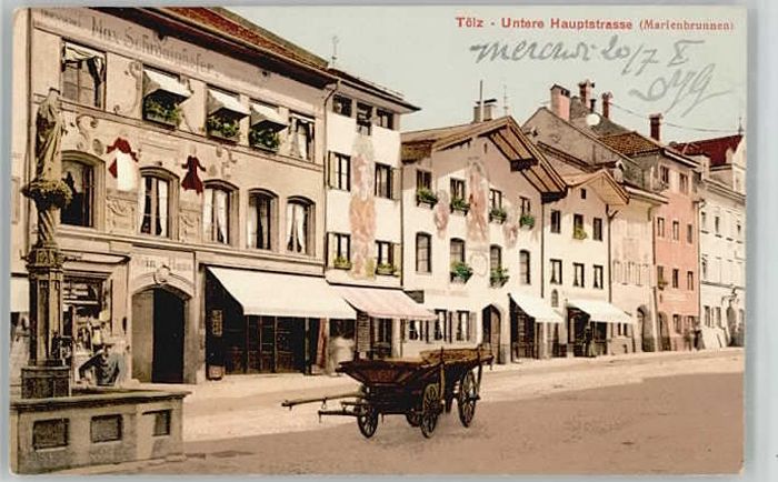 Bad Toelz auptstrasse ungelaufen ca. 1920