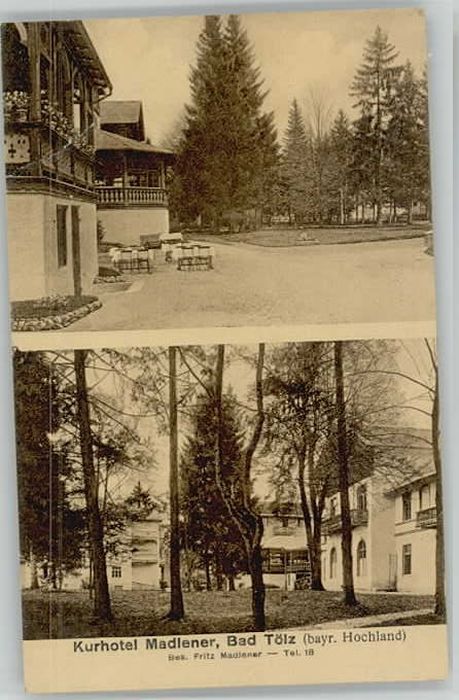 Bad Toelz otel Madlener ungelaufen ca. 1910