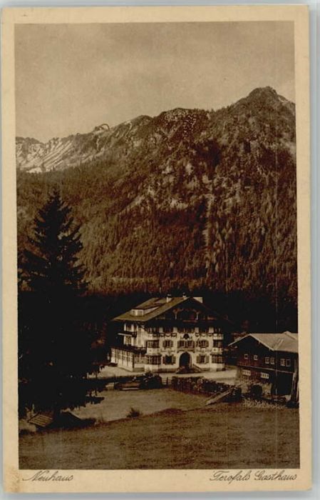 Neuhaus Schliersee Gasthaus Terofals ungelaufen ca. 1920