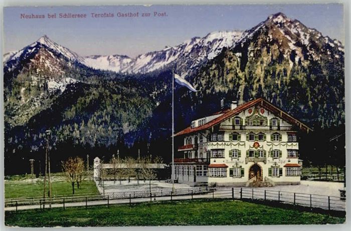 Neuhaus Schliersee Gasthof Post Feldpost x 1918