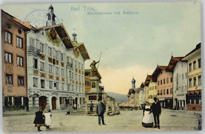 Bad Toelz arktstrasse Rathaus  x 1920