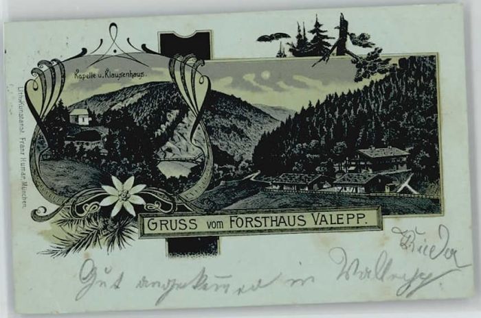 Schliersee Forsthaus Valepp x 1900