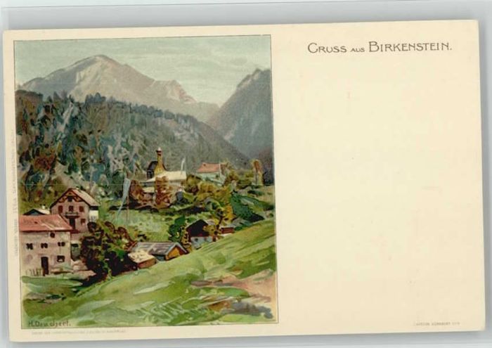 Birkenstein KünstlerD. Deuchert ungelaufen ca. 1900