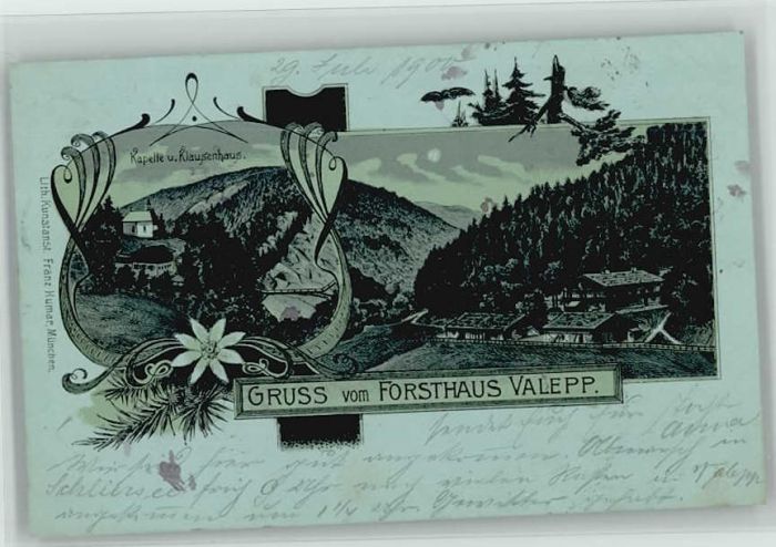 Schliersee Forsthaus Valepp x 1900