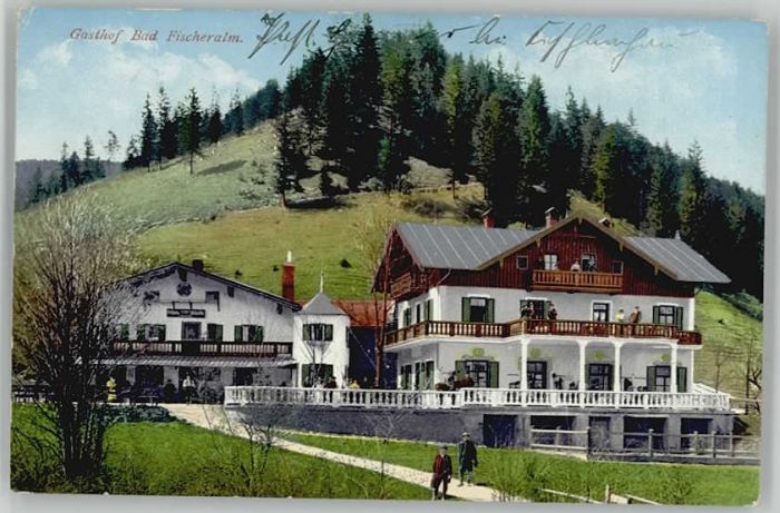 Fischbachau Gasthof Baf Fischerhof x 1913