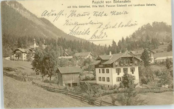 Birkenstein Villa Wolf Pension Edelweiß x 1913