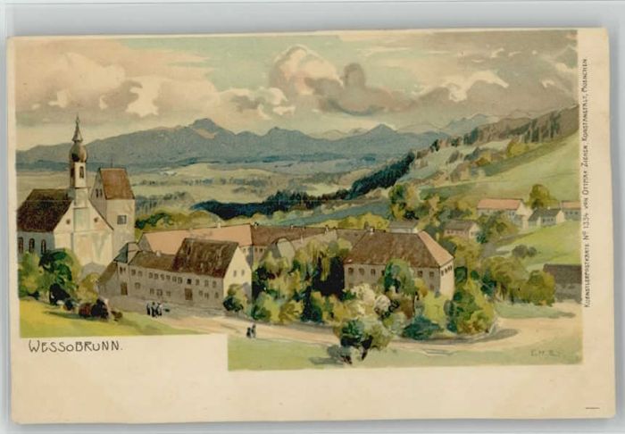 Wessobrunn Künstlerkarte ungelaufen ca. 1900