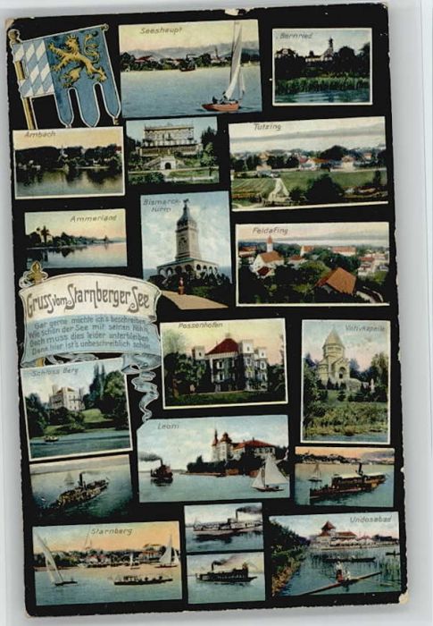 Seeshaupt Bernried Tutzing Ambach  x 1920