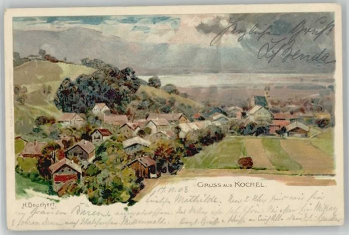 Kochel See KünstlerH. Deuchert x 1903