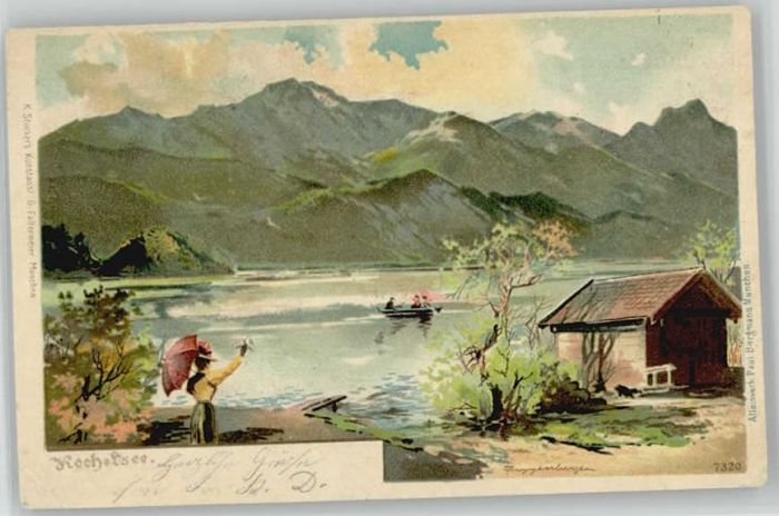 Kochel See Künstlerkarte x 1899