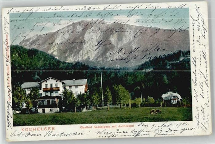 Kochel See Gasthof Kesselberg x 1904