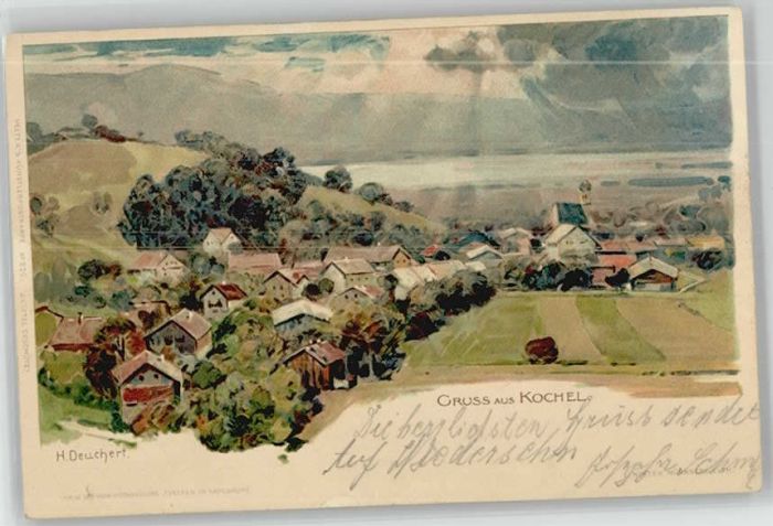 Kochel See KünstlerH. Deuchert x 1900