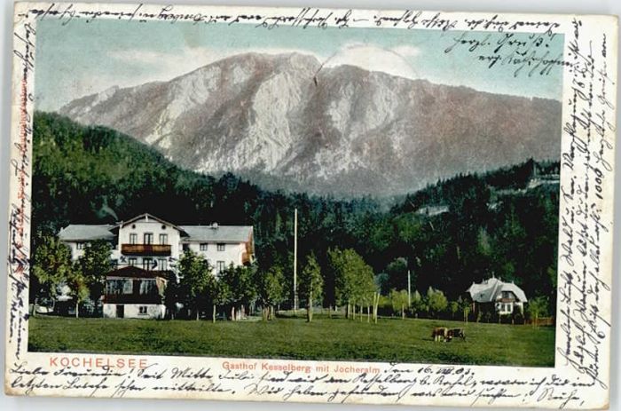 Kochel See Gasthof Kesselberg x 1903