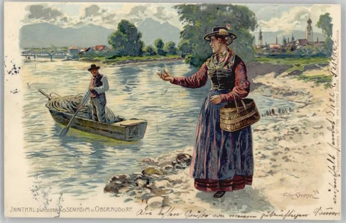 Oberaudorf Inntal KünstlerFritz Bergen x 1901
